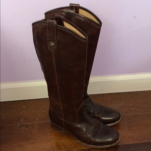 Frye boots color dark red
